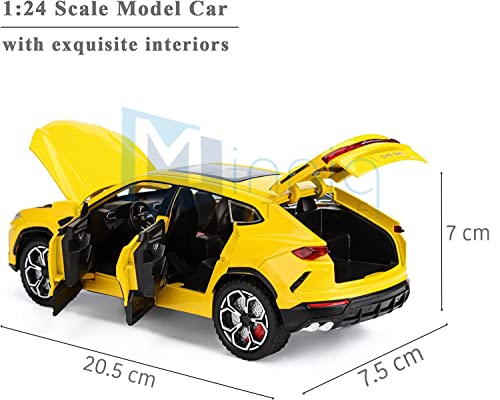 Image of 1 /24 Lamborghini Urus Model Car with Box, Zinc Alloy Pull Back Toy car with Sound and Light for Kids Boy Girl Gift?Colors as Per Stock? (Lamborghini Urus 1:24)