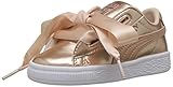Zapatilla deportiva PUMA Unisex Basket Heart Lunar Lux Kids Sneaker, Cream tan, 5 M US Big