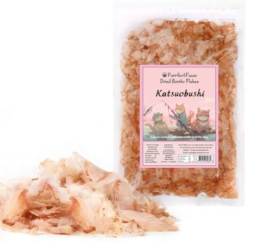 Purrfectpaws Premium Dried Bonito Flakes: Delicious Treats for Dogs & Cats - All-Natural and High in Protein - 4oz Bag