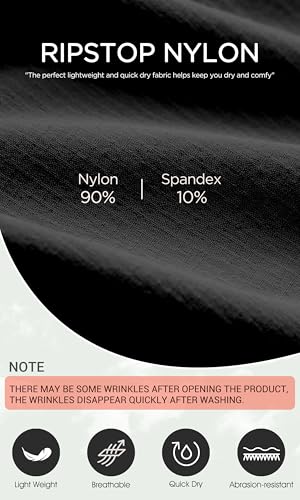 Ododos Stretch Woven Relaxed Shorts For Women Elastic High Waist Summer Lightweight Casual Shorts With Pockets thumb #5