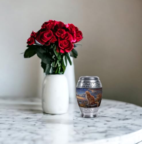 Image of Enigmatic Pet Urn Cat Urns for Ashes - Small Urn - Ash Keepsake - Urns for Human Ashes Adult Female - Cremation Urns Adult - Funeral Urn Ashes (Size - 3inch,4pcs)