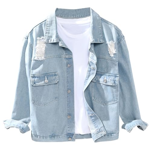 ジャケット・アウター Hand-Ripped Denim Jacket [extrm-fit] Hand-Ripped Denim Jacket [extrm-fit]