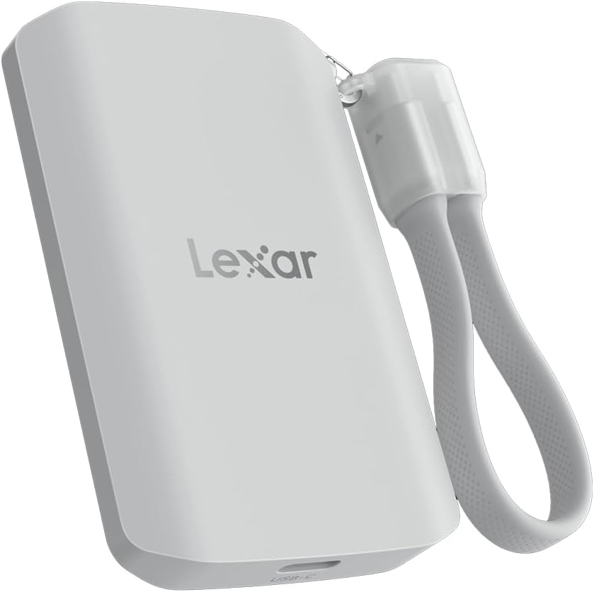 1TB ES5 External SSD, 2000MB/s R/W, USB-C, Magnetic/Mag Safe | Compatible w/ Smartphone, iPhone 15/16+, PC, Mac, IP65 Drop/Dust/Water Resistant, Apple Pro Res, LES5XXX001T-RNWNU