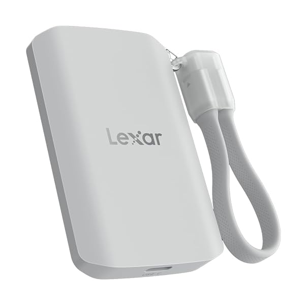Lexar 1TB ES5 Magnetic External SSD, Up to 2000MB/s, Compatible w/MagSafe, USB-C Smartphones, iPhone 15/16 or Above, PC, Mac, Supports Apple ProRes & Samsung Pro Video, Silver (LES5XXX001T-RNWNU)