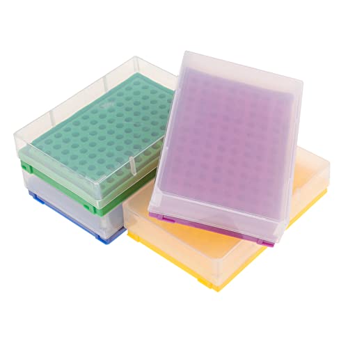 KICHOUSE 4pcs Box Microcentrifuge Tube Holder Lab Microcentrifuge Rack Bracket Test Tubes Stand Storage Rack Lab Tube Racks Microcentrifuge Tube Rack Plastic