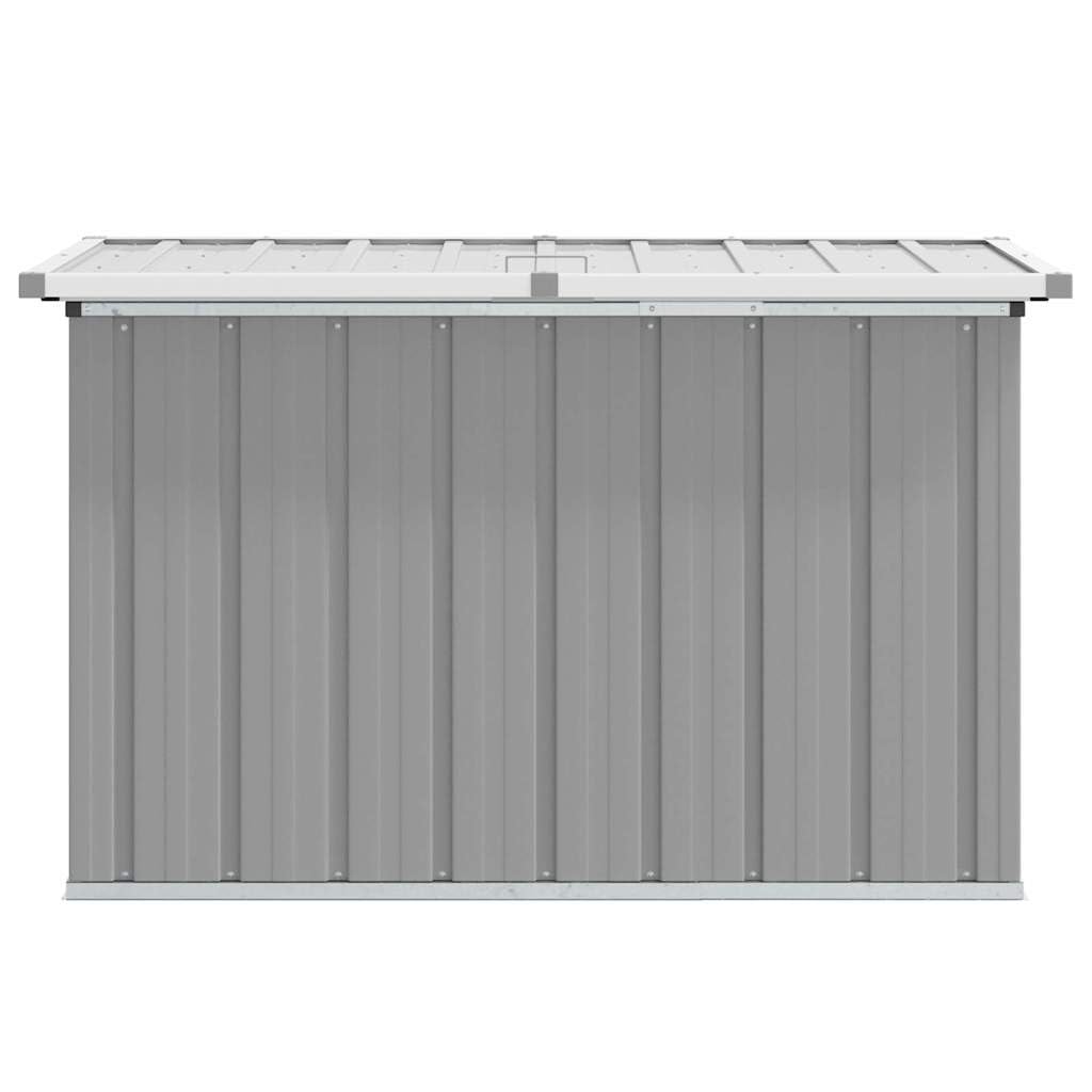 Gartenbox Grau mit Deckel 109x67x65 cm, wetterfeste Aufbewahrungsbox mit Stauraum für Kissen und Auflagen, Outdoor Truhe für Balkon Terrasse, wetterfest und platzsparend