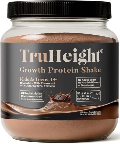 TruHeight Growth Protein Shake (Chocolate Milk Flavor, Whey) Tall Nutrition for Natural Growth &...