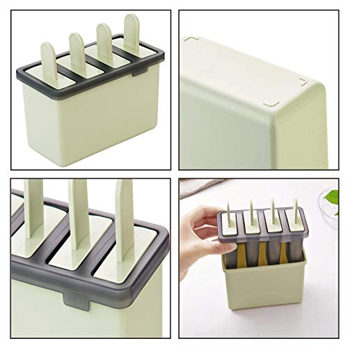 Popsicle Molds Set di Stampi per Ghiaccioli con Bastoncini Ice Lolly Riutilizzabile Stampo per Gelato Senza BPA Ghiaccioli Stampo Gelato Fai da Te Ideale per Preparazione Ghiaccioli, Gelati,Sorbetti - immagine 6