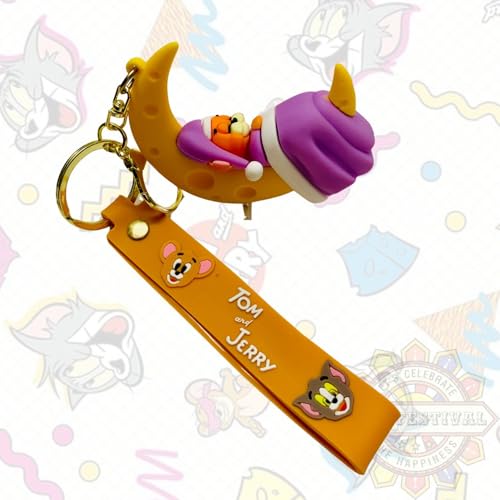 Image of Cute 3D Keychain | Keyring & Quirky Bag Charm | Hard Silicone, Unbreakable | Travel Essential | Kids Friendly | Strap & Bag Hook
