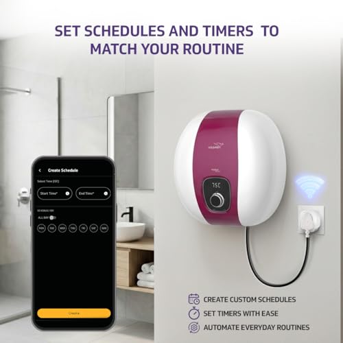 Image of V-Guard 16 A Smart Plug with Bluetooth and WiFi Connectivity | Voice Control using Google Home and Amazon Alexa | Supports iOS and Android | 1 Year Product Warranty from V-Guard | White