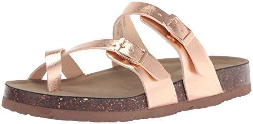 Steve Madden Girls Shoes Beached Flat Sandal, Rose Gold, 3 US Unisex Little Kid