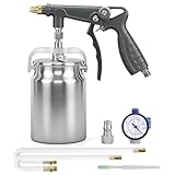 Undercoating Spray Gun with Suction Feed Cup, 360° & Straight Spray Hoses, for Truck Bed Liner Coating, Rubberized Undercoat, Rust Proofing Gun Gray