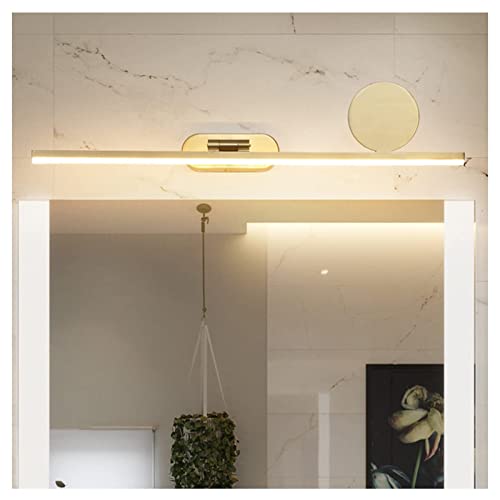 Applique murale LED pour miroir avant éclairage moderne de salle de bain et WC en cuivre 51 cm