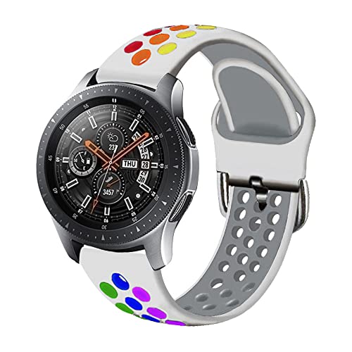 Rainbow Color Watch Band Strap Silicone Wristband For /22