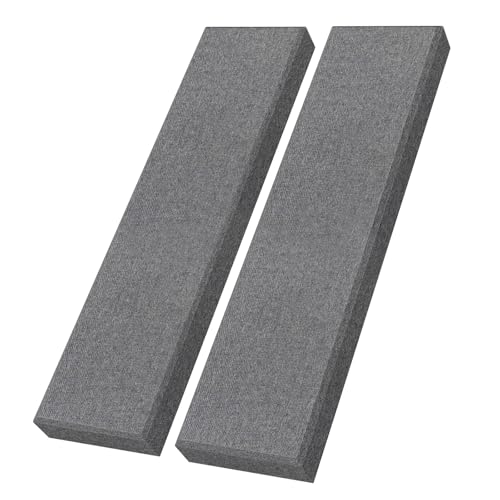 UMIACOUSTICS 2 PCS Fiberglass Acoustic Panels, 48x12x2 Inches Sound Absorbing Panels, Sound Proof Panels for Studios, Office, Home Theater. (Heather)
