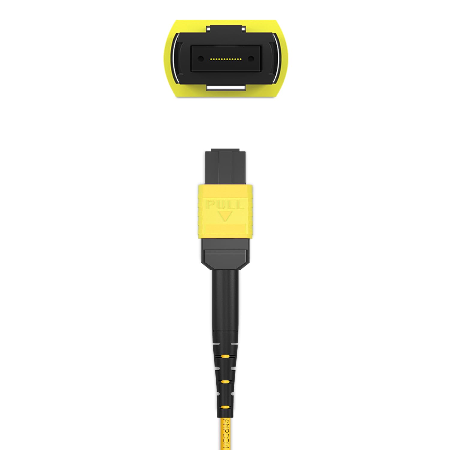 AMPCOM Cavo breakout da MPO a LC 9/125μm monomodale OS1/OS2 (12 fibre, MPO a LC, tipo B, LSZH/Riser, UPC, giallo), 1 m