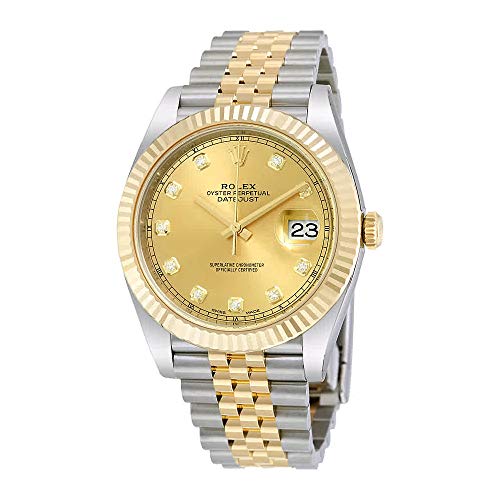 Rolex Datejust 41 Champagne Diamond Steel and 18K Yellow Gold Jubilee Men's Watch