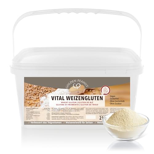 GOLDEN PEANUT Vital Weizengluten Weizenprotein vegan Fleischersatz 2kg