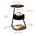 QOYBGJDD Wireless Charging Bedside Table, Smart Side Table with LED Lights, Drawer Storage, Suitable for Bedroom, Living Room, and Dorm(Walnut)