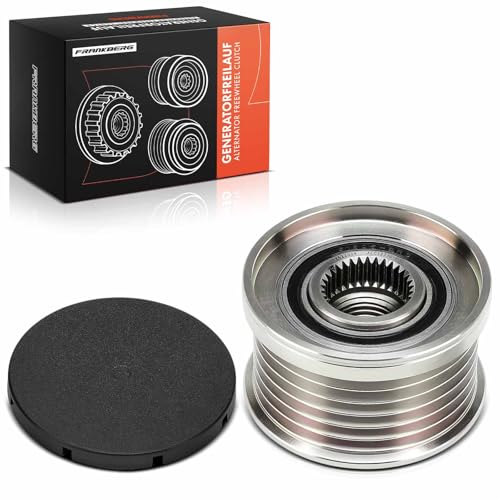 Frankberg Alternator Freewheel Clutch Pulley with 6 grooves Compatible with 3 Series E46 E90 E91 E92 5 Series E60 E61 7 Series E65 E66 E67 Z4 Roadste.r E85 6 Series E63 E64 Replace# 12317516105