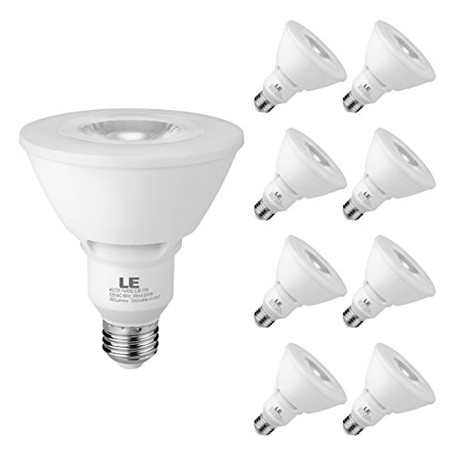 LE PAR30 E26 LED Light Bulbs, Dimmable Spotlight, 11W 900 Lumens, 75W Halogen Equivalent, 5000K Daylight White, 40 Degree Beam Angle, Medium Screw Base, 8 Packs