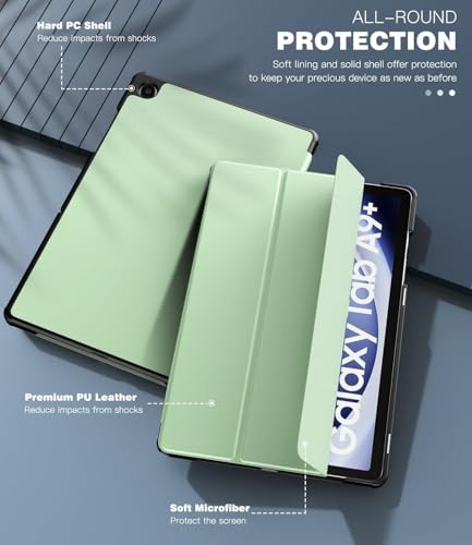 Image of EDNITA Smart Case Cover for Samsung Galaxy Tab A9+ /A9 Plus 11 Inch 2023, Slim Lightweight Stand Hard Back Shell Protective Cover for Galaxy Tab A9+ Tablet (Mint Green)