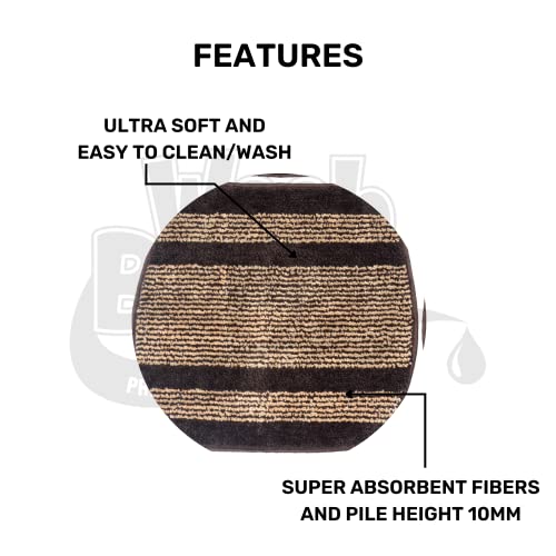 Image of Polyester Washable Car Seat Cover Non-Slip Mat Set of 3 for All Cars Sofa Pooja Aasan Use | Universal Size | Machine Washable Anti-Slip Car Mat for Front and Back Seats (Coffee Striped)