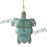 Ceramic Wind Chimes for Outside, Turtle Wind Chime Outdoor Memorial Windchime with Soothing Melodic