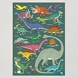 viilou Poster Dinosaurier Plakate Kinderzimmer Prints Dinos 