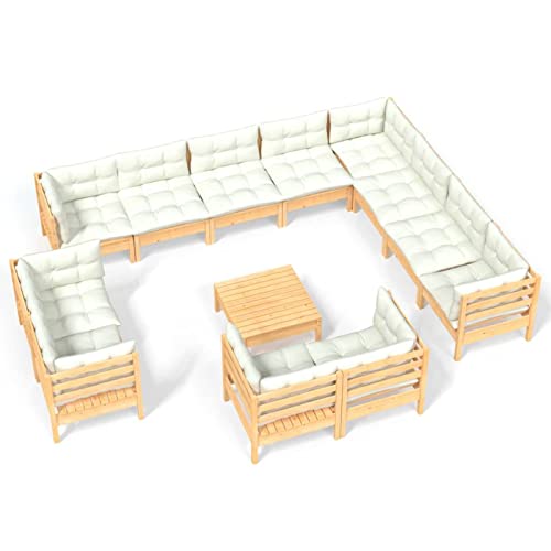 MOONAIRY 13-TLG. Garten-Lounge-Set mit Creme Kissen, Lounge Gartenmöbel Set, Terassenmöbel Wetterfest, Loungemöbel… – Bild 3