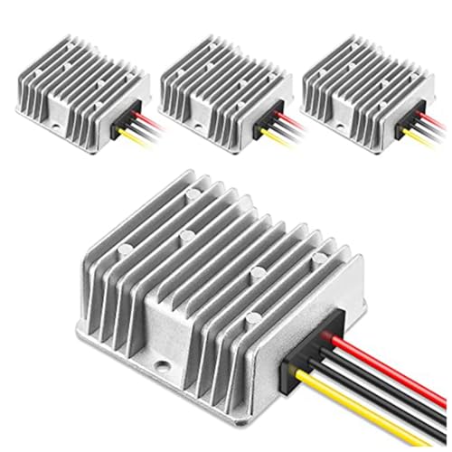 Eieenotee Convertidor Buck para Carrito de Golf, 10 A, 120 W CC una CC, Regulador de Voltaje de 12 Voltios, Estabilizador de Potencia Universal de Audio para AutomóVil, 4 Piezas