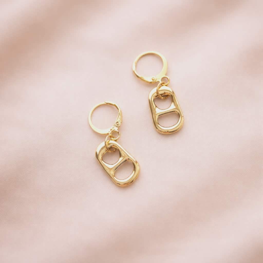 Soda Can Tab Earrings Mens Unisex Jewelry