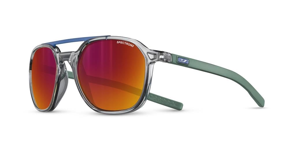 Julbo Lunettes de soleil - SLACK - Hommes - Gris Translucide/​Vert - Catégorie 3