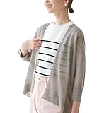 [ロペピクニック] カーディガン 着丈が選べるLEVITAシアーニットトッパーカーディガン レディース GDK15500 ライトグレー (08) 38