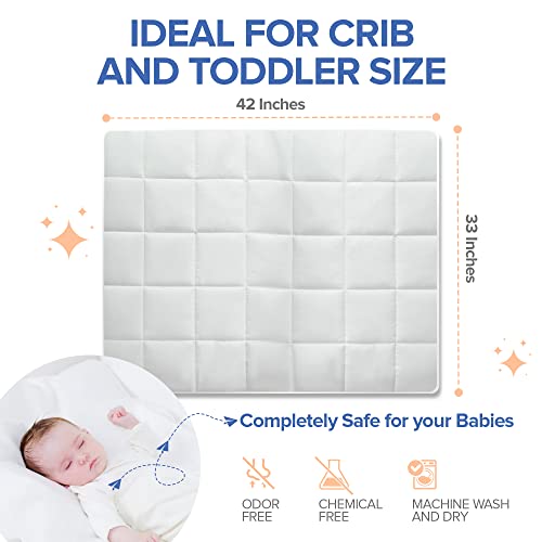 Image of Continental Bedding Serenity Toddler Down Comforter 700 Fill Power White Down Duvet Insert 100% Cotton Shell White, 33x42