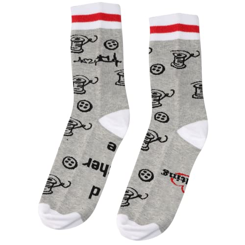 image for PXTIDY 2 Pairs Quilting Socks Sewing Gift Women Quilter Gifts I'd Rath