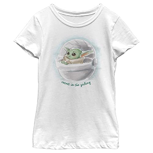 T-shirt Star Wars fille Mandalorian manches courtes coton imprimé mignon