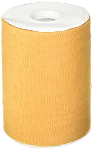 Tulle Fabric Spool/Roll 6 inch x 100 Yards (300 feet), 34 Colors Available, On Sale Now! (Old Gold)