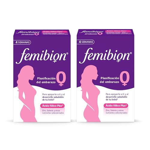 Femibion 0 (Paquete de 2) Comprimidos prenatales con ácido fólico y L-Metilfolato