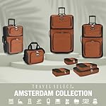 Travel Select Amsterdam Softside Expandable Luggage with Rolling Wheels, Burgundy, 2-Piece Set (15/21) - Image 4