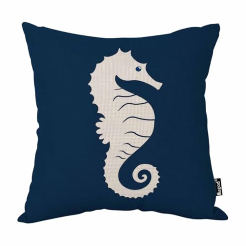 Mugod Sea Horse Decorative Throw Pillow Cover Case...