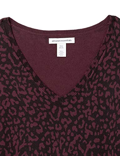 Amazon Essentials WAE35009FL18-MULBA-MEDIUM Women'S Lightweight Long-Sleeve V-Neck Tunic Sweater (Available In Plus Size), Black Animal Print thumb #6