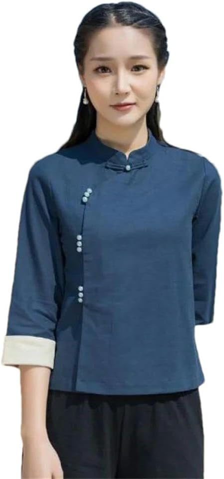 Woman Traditional Chinese Vintage Blouse Retro Hanfu top Women Cheongsam Elegant Oriental Tang Suit Chinese Blouse
