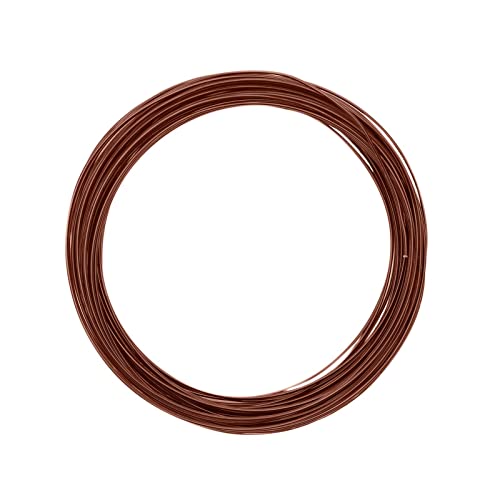 Vaessen Creative Redondo Alambre de Aluminio, Marrón (Brown), 1 mm, 10