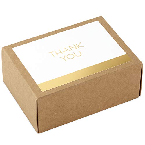 Hallmark Thank You Cards, Gold and White Bulk (40 Thank You Cards with Envelopes for Graduation Business, Wedding, All Occasions) - Image 3