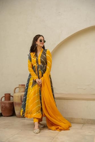Image of ESTELA Womens 1 Anarkali Kurta 1 pant 1 Dupatta