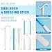 Geelin 4 Pcs 35'' Extra Long Dressing Stick, Handled Shoe Horn for Elderly, Disabled, Limited Mobility, Hip Replacement Recovery, Shoulder and Knee Surgery, Helps Getting Dressed Without Bending