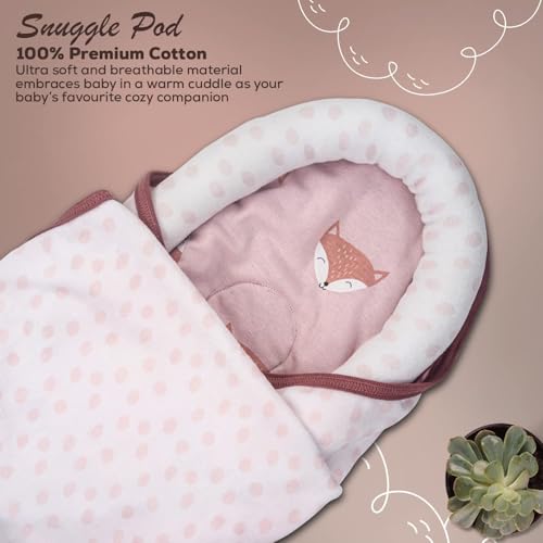 Image of BAYBEE Baby Swaddle Wrap for New Born | Adjustable Swaddle for New Born Baby | 100% Cotton Baby Wrapper Newborn Blanket for Sleep Sack 0-6 Months Babies (Light Pink)