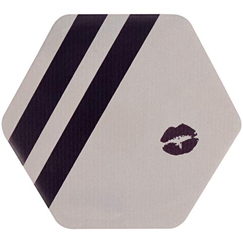 Single Pack Absorbent Ceramic Large Coaster for Drinks With Cork Base Protective,Simple Stripe