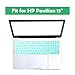 uxcell Silicone Keyboard Cover Protector for HP Pavilion 15 Laptop, Ultra Thin Protective Laptop Keyboard Cover Film Accessories, Turquoise